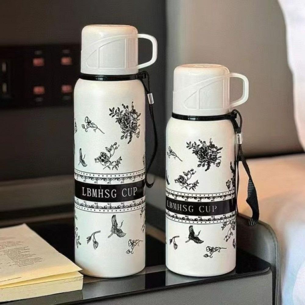 Садовая термобутылка Gardenia из нержавеющей стали 316, большая емкость, двухслойный вакуумный термос-кружка с крышкой-чашей, ситечко для чая