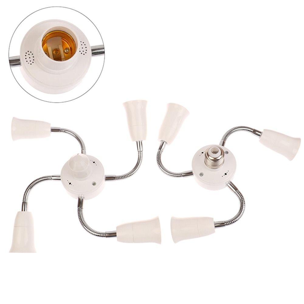 with Extension Hose E27 Light Socket Splitter Bulbs Adapter E27 Lamp Holder Converter Office