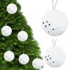 Yousheng 6 шт. Рождественские шары из белой пены, рождественские шары со звездами и блестками, небьющиеся, легкие подвесные шары для украшения елки, декор для праздничной вечеринки