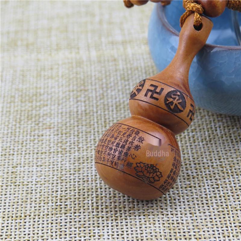 Брелок-подвеска в виде тыквы Pixiu из красного дерева с 3D-резьбой