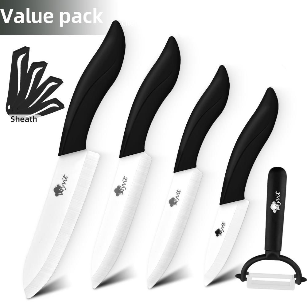 Керамический кухонный нож 3 4 5 6 дюймов Шеф-нож Универсальный Нож для нарезки Овощной нож Набор для чистки Белый циркониевый клинок Для приготовления Мясной нож