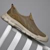 Classic Mesh Fabric Outdoor Soft Bottom Shoes Italian Men Round Toe Casual Flats Comfy Breathable Loafers New Antiskid Lazy Shoe