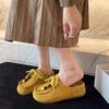 Осенняя ретро сумка на голову однотонные полушлепанцы женские новые туфли-лодочки женские шлепанцы на платформе