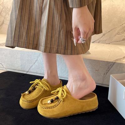 Осенняя ретро сумка на голову однотонные полушлепанцы женские новые туфли-лодочки женские шлепанцы на платформе