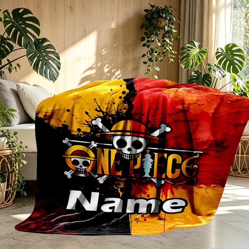 Custom Name Personalized One Piece Print Blanket, Home Decor, Bedroom, Sofa, Camping, Couch, Gifts for Birthday Christmas