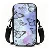 Watercolor Butterfly Floral Print Crossbody Phone Bag, Aesthetic Flower Pattern Mini Cell Phone Sling Pouch, Lightweight Shoulder Purse Gifts for Wome