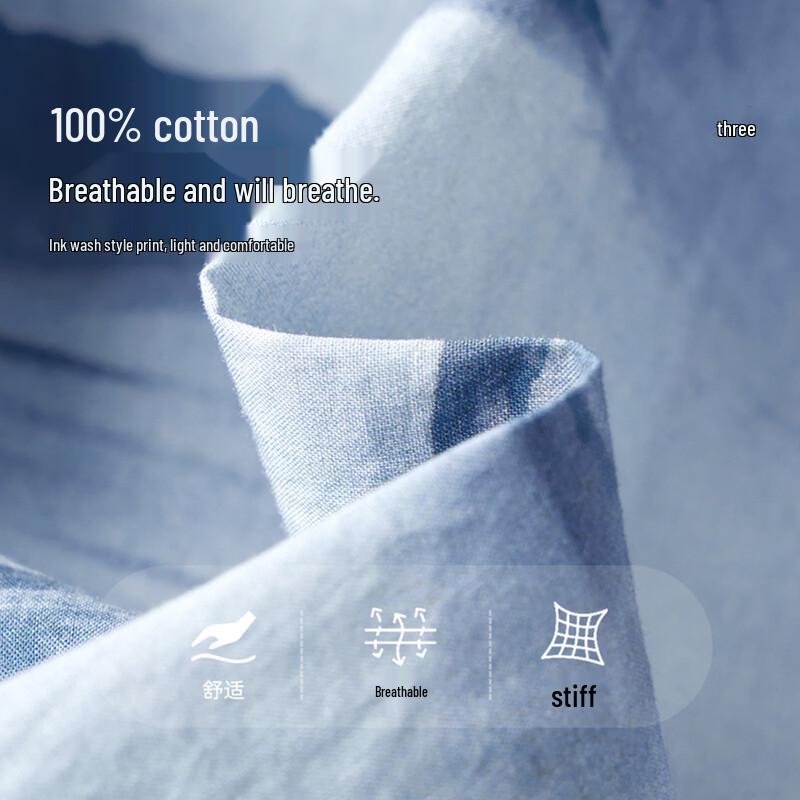 Duoduojia Boys' Summer Short-Sleeve Casual Shirt with Landscape Print