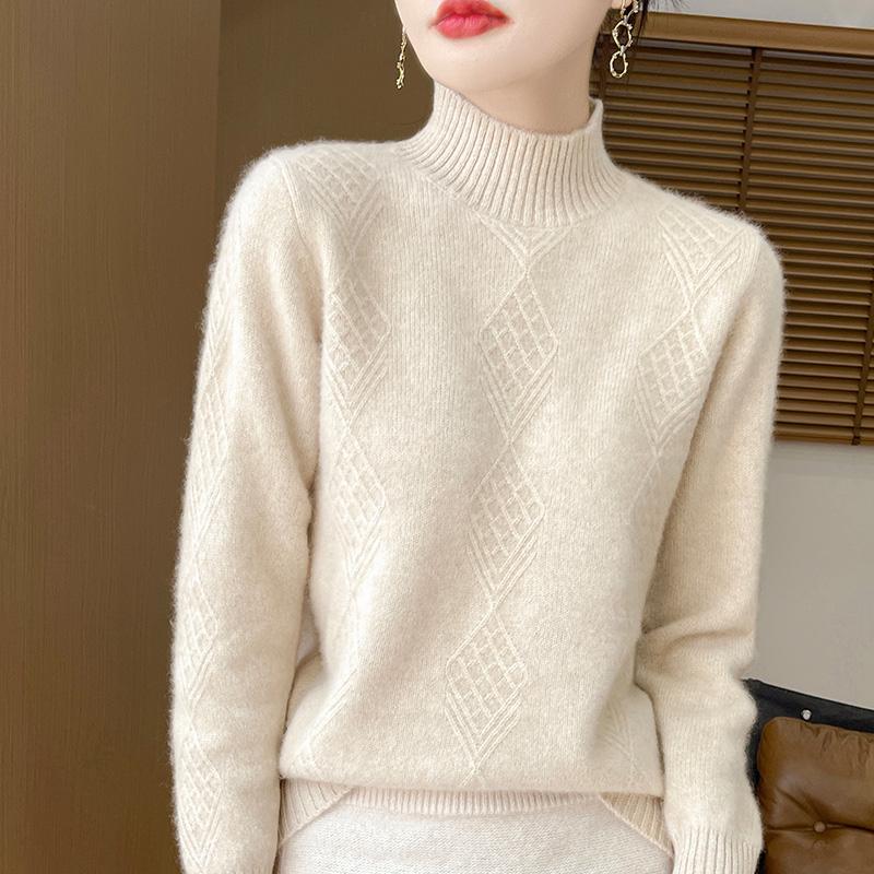 Женский кашемировый свитер Qinghe кашемир 30% кашемир 70% шерсть осенне-зимний пуловер теплый и модный