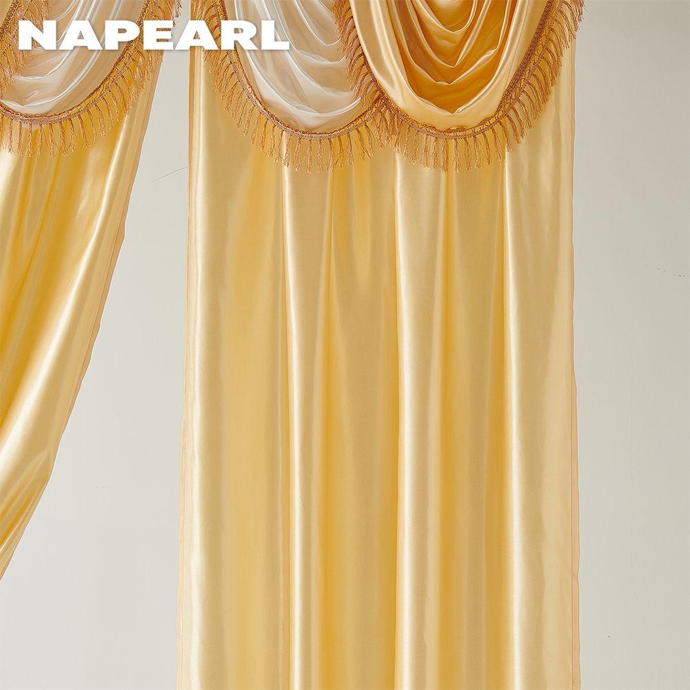 Набор NAPEARL 70-80% затемняющих новогодних атмосферных штор и карнизов, новогодние украшения для гостиной, спальни, домашний декор