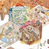 Cartoon Scenery Stickers Cute Miniature World 3D Stereoscopic Decompression DIY Scene Handbag Stickers