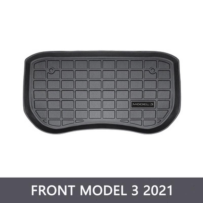 2024 New Car Front Trunk Storage Mat For Tesla Model 3 Car Accessories Cargo Tray Trunk TPE Waterproof Pads Model 3 2017-2024