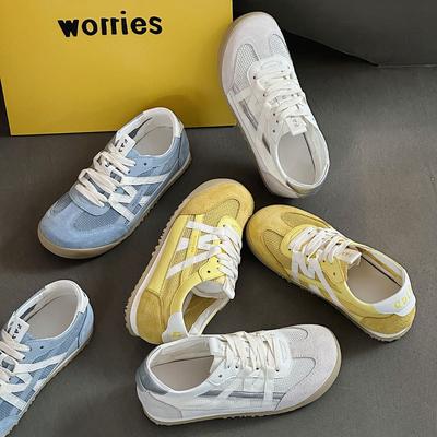 Dexun обувь женская новая мягкая кожа сетка ретро спортивная обувь полая дышащая обувь Форреста Гампа на плоской подошве универсальная обувь для скейтборда