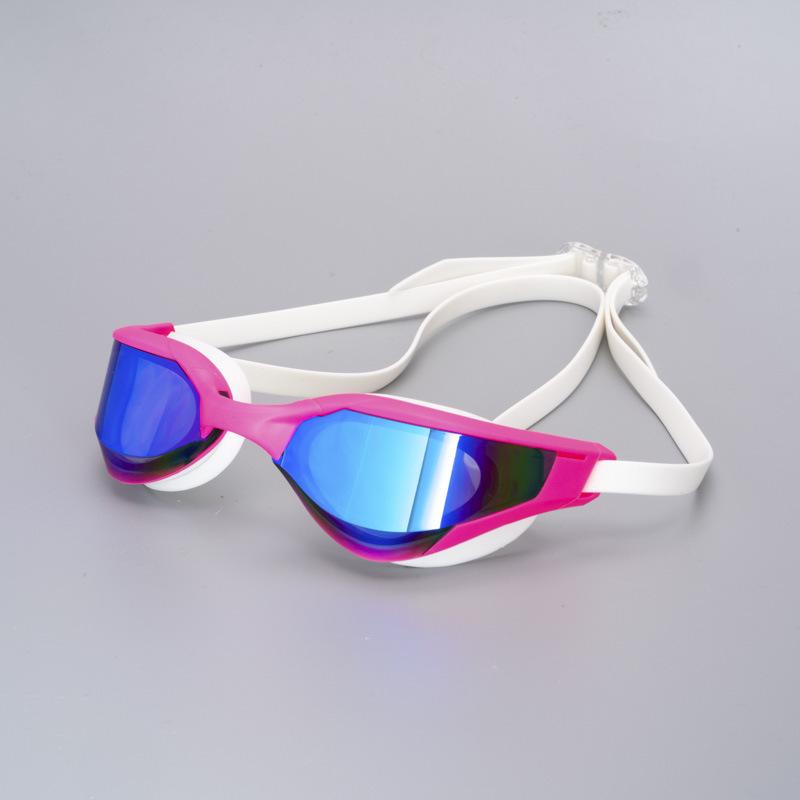 Adult Anti-Fog HD Swimming Goggles - Professional Racing & Training, Comfortable Silicone, Waterproof, Electroplated Lenses.