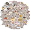 100 Наклеек с граффити 'Толстый кот Цзи': Мультяшные дизайны для детских телефонов, бутылок для воды, чемоданов - Водонепроницаемый ПВХ.