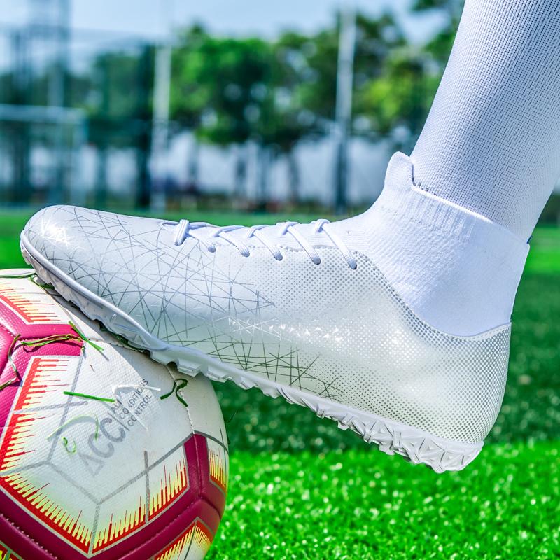 Футбольные бутсы 30-47 Футбольные бутсы УНИСЕКС Высокие резиновые галстуки Высокие эластичные носки Тренировочные искусственные луга Тренировочные футбольные бутсы для занятий спортом на открытом воздухе