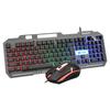T25/K25 Wired USB Luminous Metal Panel Keyboard Mouse Set Desktop Notebook Cross-border