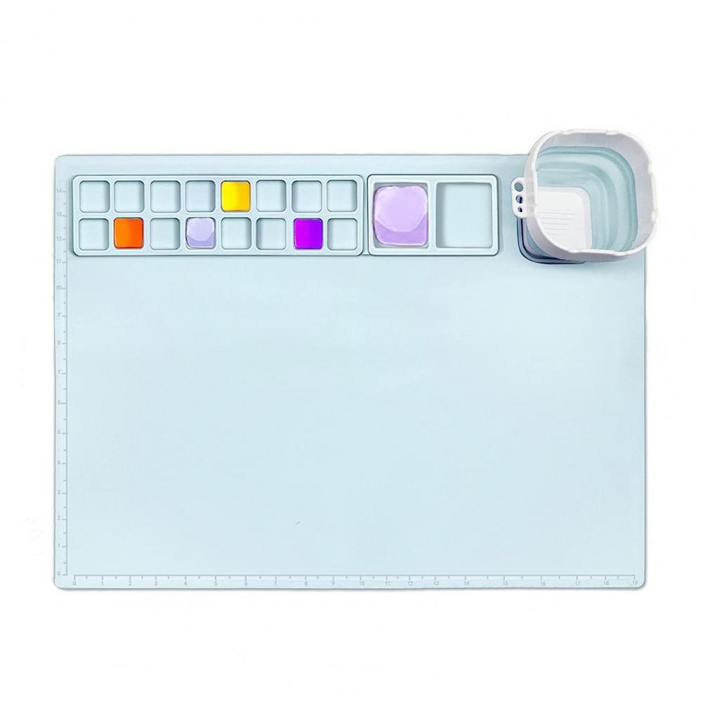 Граффити-рисунок Силиконовый коврик для рисования с чашкой Эффективная палитра для смешивания Рисовальный планшет для детей Художники для творчества для ума