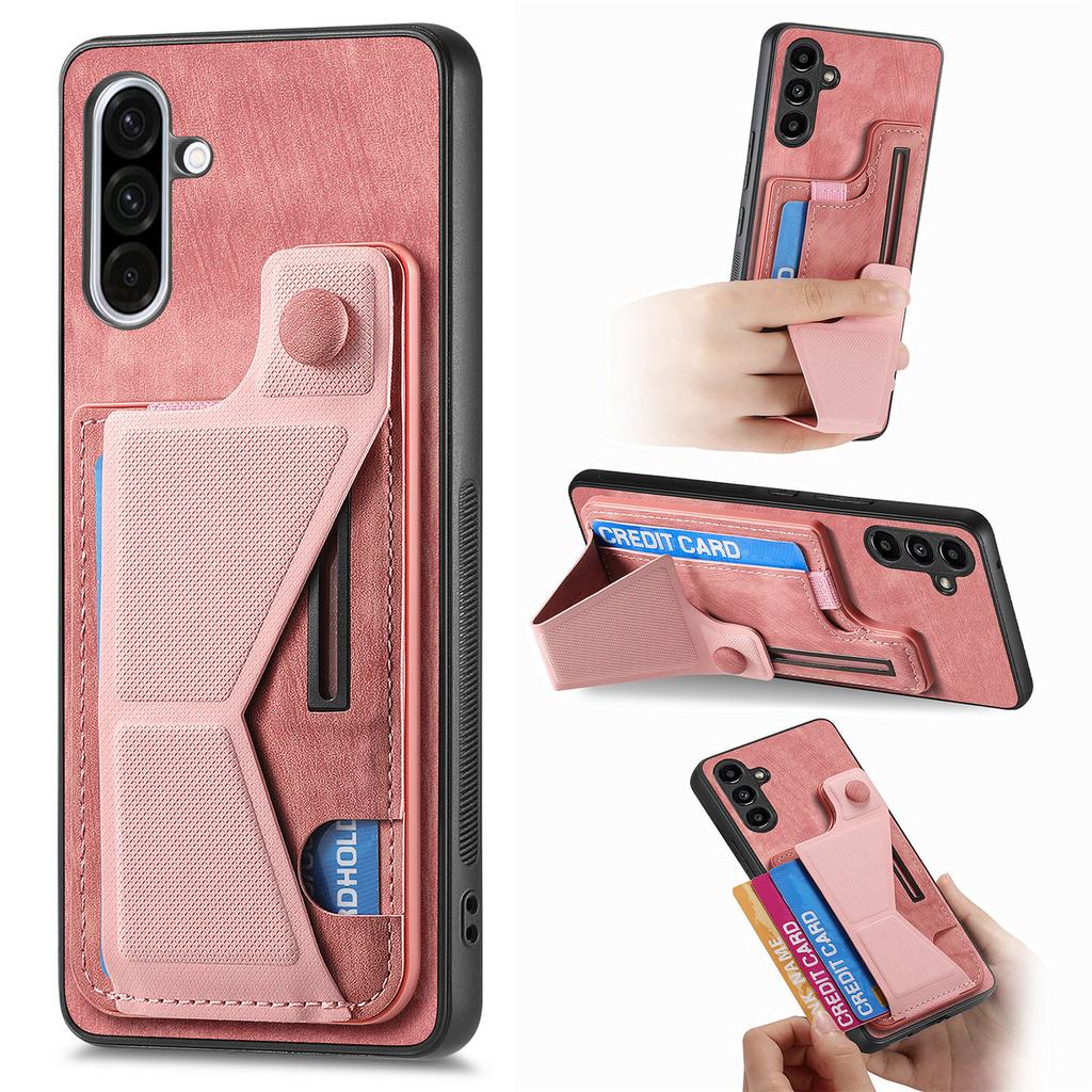 Чехол для Samsung Galaxy A56 5G с отделением для карт и подставкой, задняя крышка из ретро-кожи