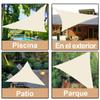 Shade Sails, Triangle Garden Patio UV Resistant Waterproof Polyester Awning, Swimming Pool Awning, Camping Hiking Sail Canopy