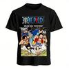 Аниме Футболка One Piece с принтом Луффи Мужская Женская Хлопковая с Коротким Рукавом 2026 Лето Манга Уличная Одежда Повседневные Топы Y2k