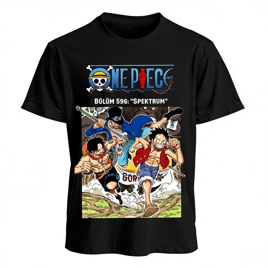Аниме Футболка One Piece с принтом Луффи Мужская Женская Хлопковая с Коротким Рукавом 2026 Лето Манга Уличная Одежда Повседневные Топы Y2k