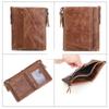 Новый RFID-защитный мужской кошелек из воловьей кожи, кожаный короткий мужской кошелек, кошелек с двойной молнией