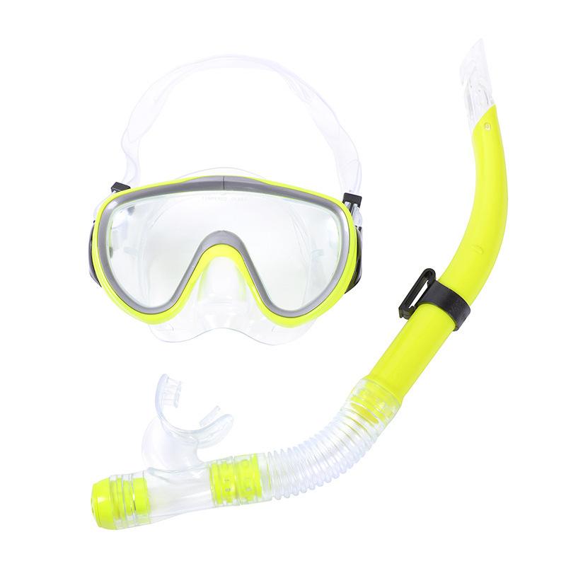 Dry Snorkel Set for Adults Youth Dry Top Snorkel Scuba Diving Mask with Nose Cover Anti-Fog 180° Wide View Mirrored Lens Snorkeling Gear for Men Women