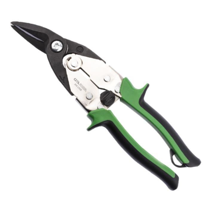 Cisaille à tôle type aviation, coupe à droite, L. 250mm