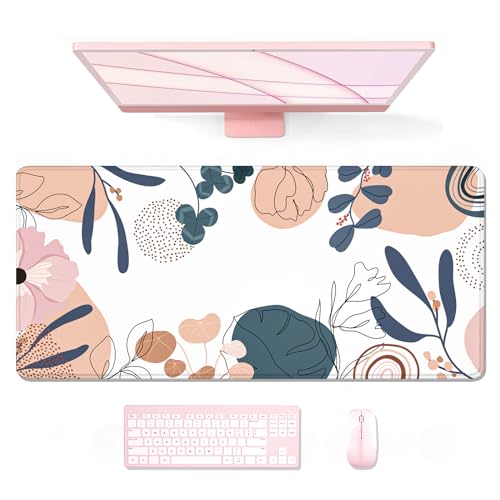 Extended Mouse Pad 300x800mm Boho Desk Mat Thick Rubber Surface for Gaming