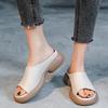 2025 Summer Muffin Thick-bottomed Casual Slippers Women's Wear New Comfortable and Versatile One-word Drag Ins Trendy Sandals