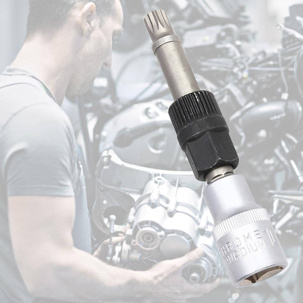 Сверло для головки шкива генератора M10 с 33 зубцами, инструмент для снятия центрального болта шкива генератора, торцевой ключ