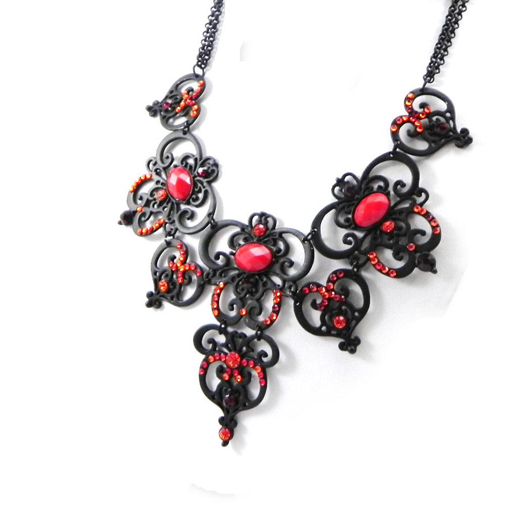 NOA [I2236] - Дизайнерское колье «Sissi» красный черный