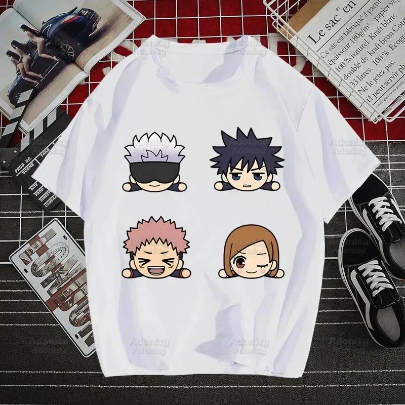 Gojo Satoru Jujutsu Kaisen Otaku Harajuku Мужские футболки Футболки Топы Дизайн Короткие рукава Эстетическая аниме футболка