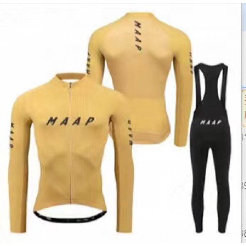 MAAP Long Sleeve Cycling Jersey Set Thermal Base Layer Road Bike Racing Training