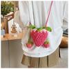 Handcrafted Strawberry Crochet Bag - New Trendy Yarn Crossbody Purse for Kids, Cute Home Gift, Practical Coin Pouch