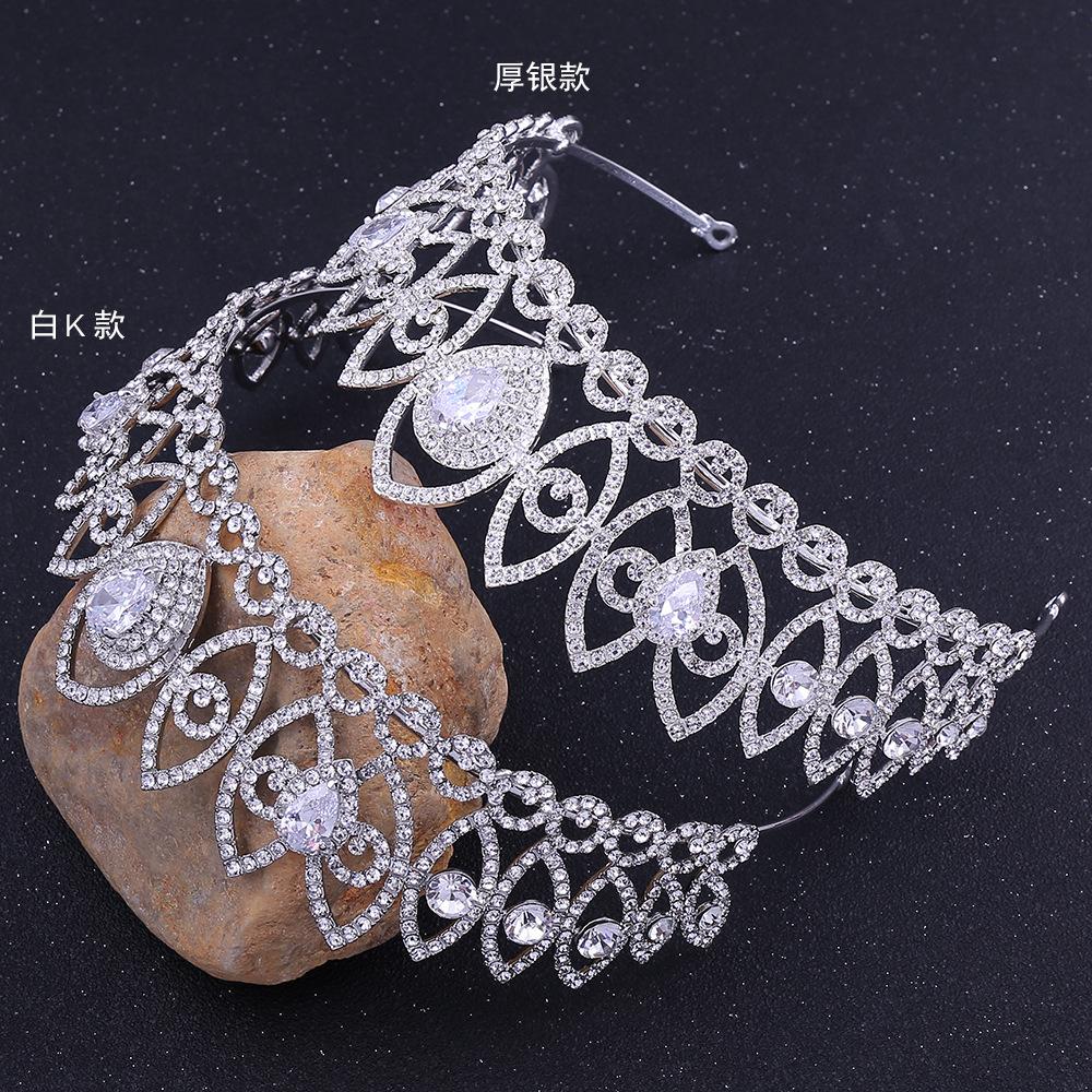 Новые свадебные аксессуары для волос в виде короны, модные и высококачественные свадебные аксессуары в виде короны из циркония и страз