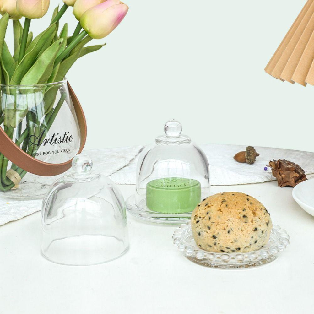 Glass Craft Dessert Storage Stand Transparent Dessert Table Ornaments Cake Serving Tray Hotels