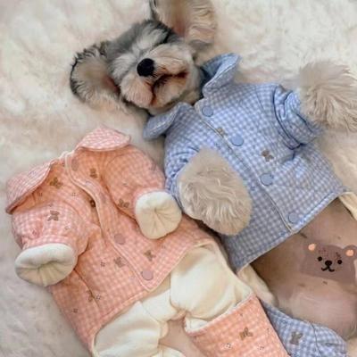 Пальто из хлопка для четвероногих питомцев, утолщенное, для померанского шпица, пуделя, маленького щенка, йоркширского шнауцера, плюшевого мишку, одежда