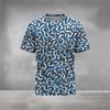 Men's Round Neck Short Sleeved T-shirt, Men's Clothing, Loose, Quick Drying, Comfortable, with Color and Personalized Printing, Fashionable, 3D