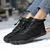 Couples Winter Shoes Warm Five-finger Outdoor Cotton Shoes for Men Women High-top Snow Boots Plush Hiking Shoes