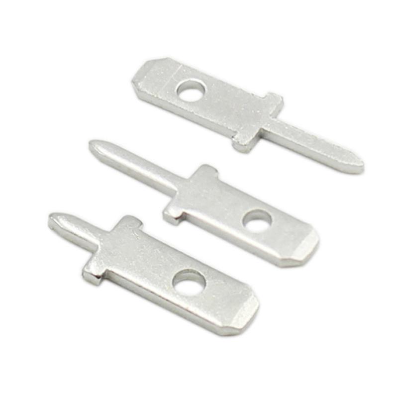 50 шт. Вставки 2,8 Штекер Пружинный клеммник Лепесток для пайки на плату Толщина 0,8 мм Один лепесток ,Лист для пайки на плату