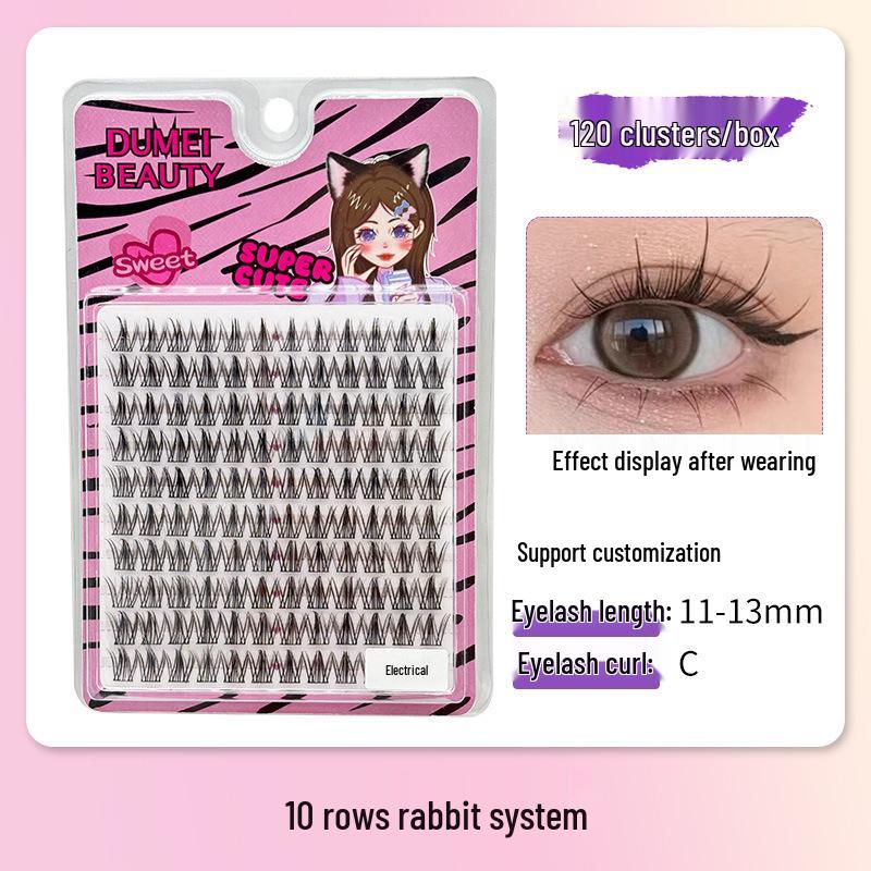 10-Row Autumn Leaf & Sunflower Faux Eyelashes - Flat, Glue-Free