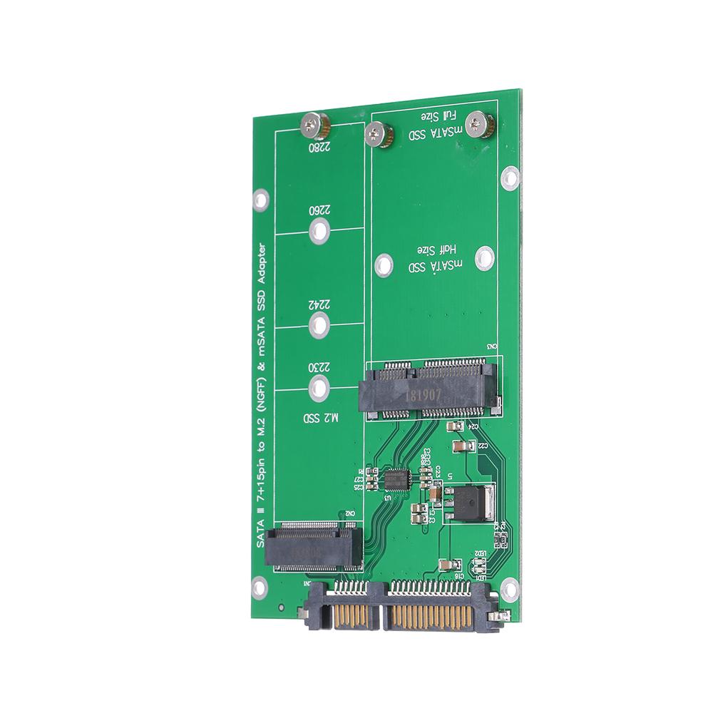 M.2 NGFF To SATA Adapter Card MSATA SSD To SATA III Converter Support 2230 2242 2260 2280