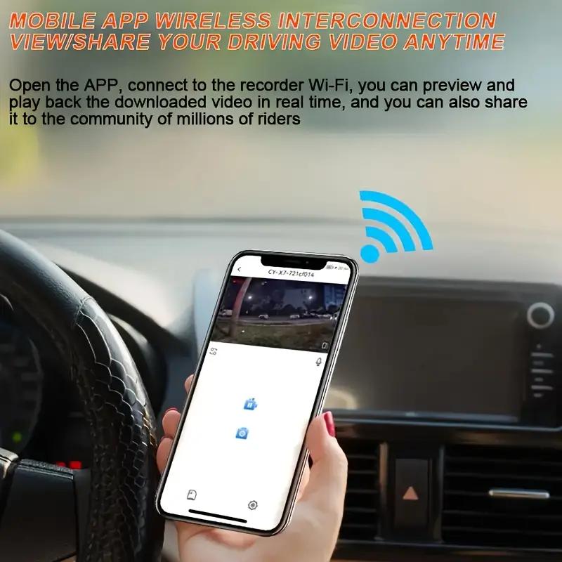 1080P WIFI 3-канальный видеорегистратор, 1080P WIFI видеорегистратор для автомобиля, G-сенсор, широкоугольная приборная панель с инфракрасным ночным видением