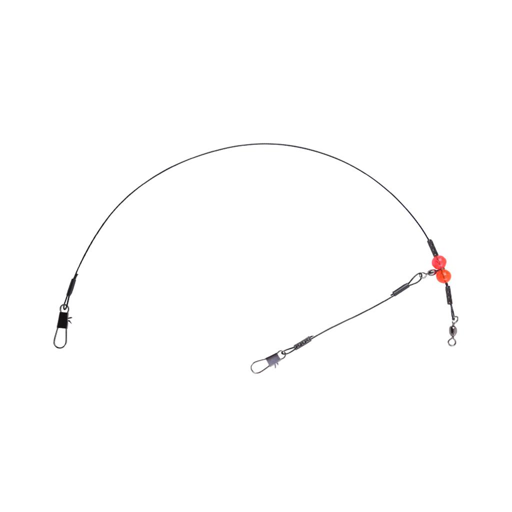 Stainless Fishing Rigs Fishing Wire Leader Line Rig with Swivels Snap Wire Leader for Hooks Saltwater Fishing Accessory