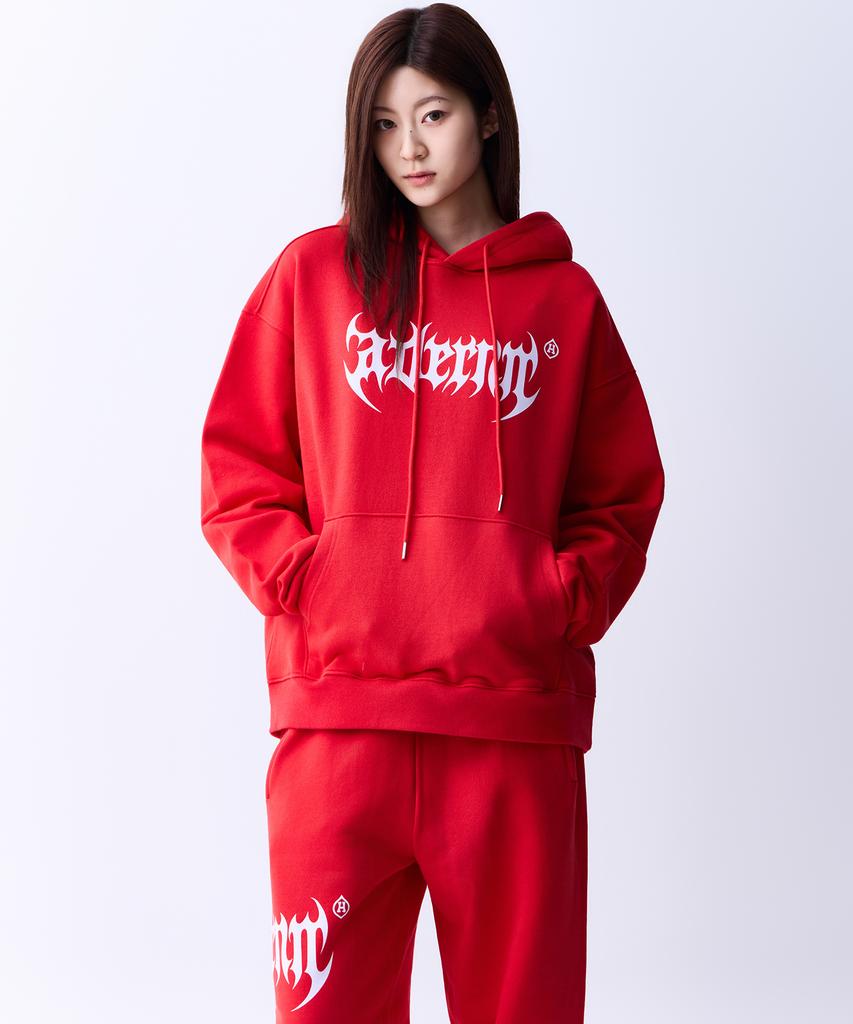 ADERNM Dark Bat Logo Sweatband Pants Red
