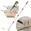 Триммер для травы Очиститель щелей Ручной инструмент для прополки щелей с ручкой из нержавеющей стали Регулируемая высота Удаление мха