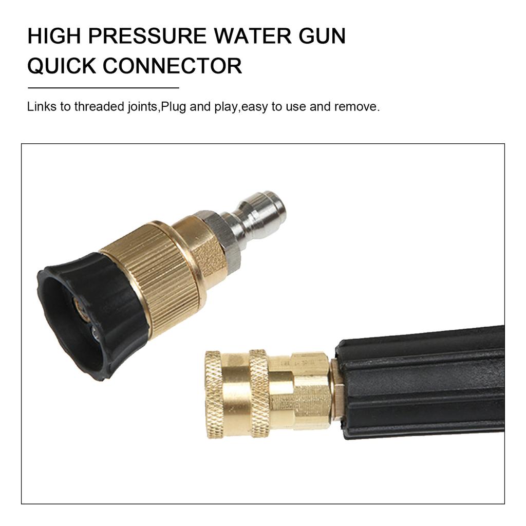 Car Washer Foam Lance Connector 1/4 Inch Quick Connect Socket And Quick Connect With Female M14 For Pressure Washer Water Gun