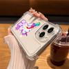 Unicorn with Rainbow Pee Cartoon Phone Case Clear For iPhone 17 16 14 15 11 12 13 Pro Max 16E 15 16 Plus 17 Air Shockproof Cover