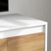 TV Cabinet and Wall Cabinet Set with 7 Shelves and Open Shelf, in Wood, 120x41x43.3 cm, White and Wood Color
